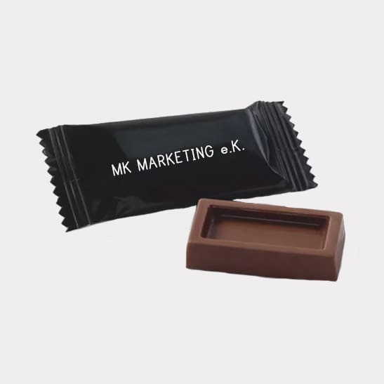 Abgebildet ist eines unserer Werbemittel in Form von Schokoladentafeln
