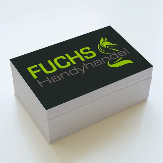 Abgebildet ist ein Screenshot der Referenz-Visitenkarte Fuchs Handyhandel